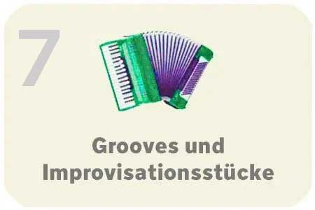 Auswahlbutten Grooves und Improvisationsstücke